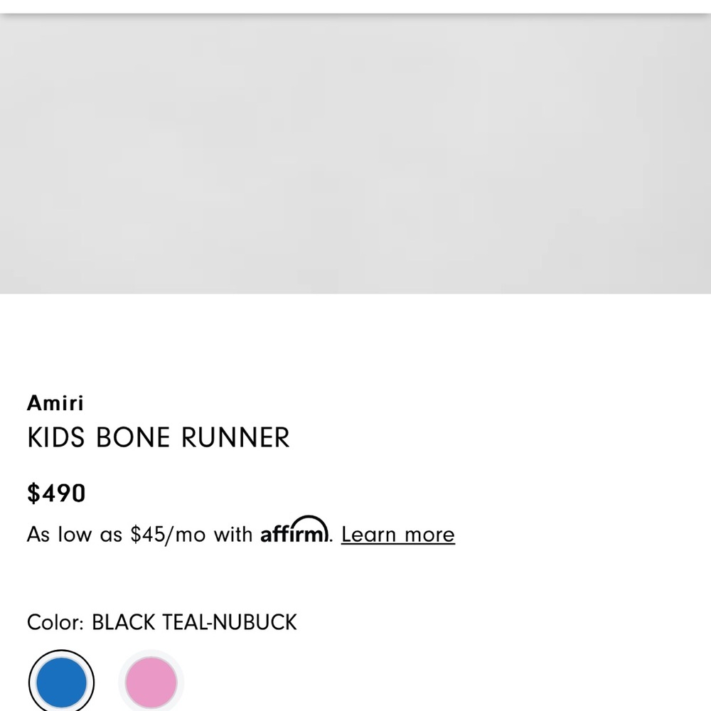 Amiri Boy Bone Sneaker